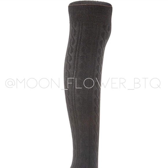 Black Over the Knee Thigh High Socks - Picture 6 of 8